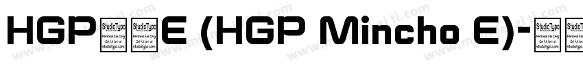 HGP明朝E (HGP Mincho E)字体转换